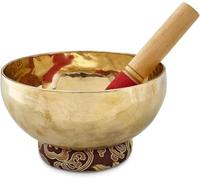 Amilav Collections Tibetan Singing Bowl, Large Master Healing Hand hammered Tibetan Singing Bowl ~ Great for Meditation, Yoga, Sound Bath, Mindfulness, Relaxation