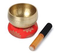 Amilav Collections Tibetan Singing Bowls for Meditation, Meditation Singing Bowl, Buddhist Singing Bowl - Handcrafted Mindfulness Meditation Holistic Sound 7 Chakra Healing (4 Inch, Gold)