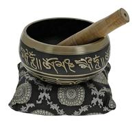 Amilav Collections Tibetan Singing Bowls for Meditation, Meditation Singing Bowl, Buddhist Singing Bowl Meditation (3.5 Inch, Black)