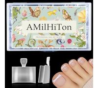 AMilHiTon Toe Nail Tips, Square Half Cover for Wide Short Nail Beds, Matte Pre-shaped Press on Toenails for Women Extensions Home DIY Nail Salon 360PCS 12Sizes