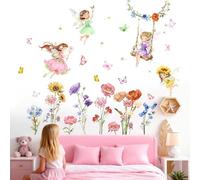 Amimagen Fairy Wall Decals for Bedroom: 4-Step Peel and Stick Easy to Apply - 100% Kids Safe Certified - Removable 95%+ Residuee-Free Removal - Vinyl Girls Room Wall Stickers 1-12 Years