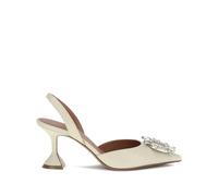 Amina Muaddi 70mm Begum crystal-embellished slingback mules - Neutrals 36-37-37.5-38-38.5-39-40-42