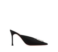 Amina Muaddi 90mm Camelia mules - Black 36-37
