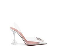 Amina Muaddi 95mm Begum Glass slingback pumps - Neutrals 37