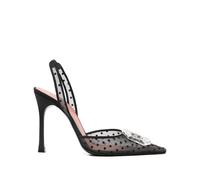 Amina Muaddi Camelia lace polka-dot pumps - Black 36-37.5-38