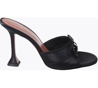 AMINA MUADDI Eleonora Satin Mules with a High Spool Heel - Size: 37 - female