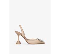 Amina Muaddi Womens Amina Muaddi Begum 95 Mesh Slingback Heeled Courts Beige Eur 40 / 7 UK Women
