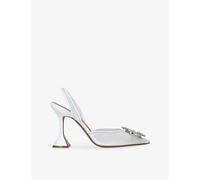 Amina Muaddi Womens Amina Muaddi Begum 95 Mesh Slingbacks White Eur 38.5 / 5.5 UK Women