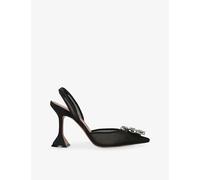 Amina Muaddi Womens Amina Muaddi Begum 95 Slingback Mesh Courts Black Eur 36 / 3 UK Women