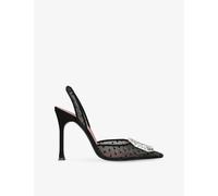 Amina Muaddi Womens Amina Muaddi Camelia 105 Mesh Courts Black Eur 40 / 7 UK Women
