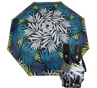 Aminca Automatic Pocket Umbrella, 360° Reflective, Automatic Open-Close, Umbrella for Men and Women, Stable & Lightweight, Better Visibility, Palm Leaves, Designed in Germany