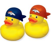aminco Denver Broncos NFL Team Rubber Duck Set Two Pack - Officially Licensed Collectible - Great Gift for Fans