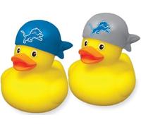 aminco Detroit Lions NFL Team Rubber Duck Set Two Pack - Officially Licensed Collectible - Great Gift for Fans