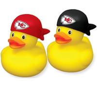 aminco Kansas City Chiefs NFL Team Rubber Duck Set Two Pack - Officially Licensed Collectible - Great Gift for Fans
