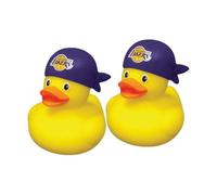aminco NBA Los Angeles Lakers Rubber Duck Two Pack | Officially Licensed, Collectible, Team Colors, Dashboard Set, Small Size