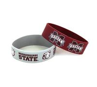 Aminco NCAA Mississippi State Bulldogs Wide Bracelet, 2-Pack