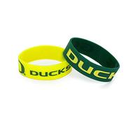 aminco NCAA Oregon Ducks Sports Team Logo Rubber Silicon Wrist Band - Set of 2