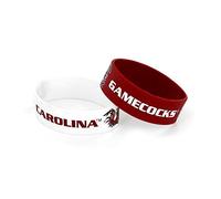Aminco NCAA South Carolina Gamecocks Silicone Rubber Bracelet, 2-Pack
