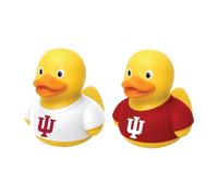 aminco NCAA Team Rubber Duck Original Dashboard Dash Set Two Pack - Officially Licensed Collectible, Small, Team Colors, Indiana Hoosiers
