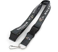 aminco NFL Baltimore Ravens Team Lanyard, Charcoal, 6