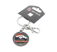 aminco NFL Denver Broncos Impact Keychain Silver, One Size