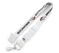 aminco NFL Denver Broncos Team Lanyard, White