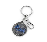 aminco NFL Detroit Lions Impact Keychain Silver, 2
