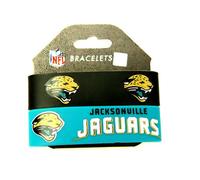 aminco NFL Jacksonville Jaguars Rubber Wrist Bands Bracelets - Set of 2