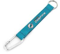 aminco NFL Miami Dolphins Carabiner Lanyard Keychain, team color, 5