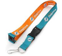 aminco NFL Miami Dolphins Reversible Lanyard, One Size, Multi, One Size, Green