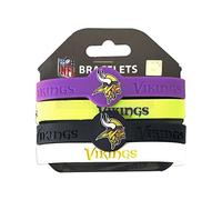 aminco NFL Minnesota Vikings Silicone Bracelets, 4-Pack