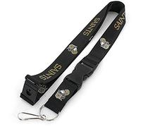 aminco NFL New Orleans Saints Throwback Lanyard, Black, 6