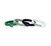 Aminco NFL Philadelphia Eagles Throwback Silicone Bracelet (4-Pack)