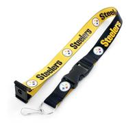 aminco NFL Pittsburgh Steelers Reversible Lanyard, Team Colors, one Size (NFL-LN-162-12)
