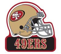 aminco NFL San Francisco 49Ers Football Helmet Wordmark Magnet