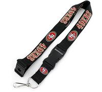 aminco NFL San Francisco 49ers Team Lanyard, Black
