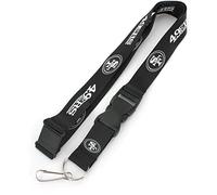 aminco NFL San Francisco 49ers Team Lanyard, Black & White