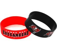 aminco NFL unisex-adult Silicone Wide Bracelet, 2-Pack