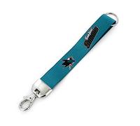 aminco NHL San Jose Sharks NHL-KT-376-21 Wristlet Keychain, One Size, Multicolor