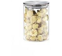 Aminno High Borosilicate Glass Sealed 500ml Storage Jar With Stainless Steel Lid Storage Container Cooking Dining Modular Kitchen