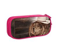 AMINNU American West Rodeo Hat Pencil Case, Multifunctional Pencil Case, Student Pencil Case, with Zipper Suitable for Schools and Offices, Unisex.