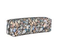 Aminnu Beach Stones Pattern Pencil Case, Durable Pencil Case, Student Pencil Case, Zipper Pencil Case. Suitable for Schools and Offices, Unisex
