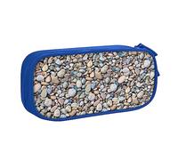 AMINNU Beach Stones Pattern Pencil Case, Multifunctional Pencil Case, Student Pencil Case, with Zipper Suitable for Schools and Offices, Unisex.