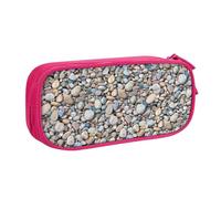 AMINNU Beach Stones Pattern Pencil Case, Multifunctional Pencil Case, Student Pencil Case, with Zipper Suitable for Schools and Offices, Unisex.