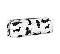Aminnu Black Dogs Pencil Case, Durable Pencil Case, Student Pencil Case, Zipper Pencil Case. Suitable for Schools and Offices, Unisex