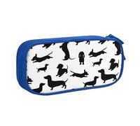 AMINNU Black Dogs Pencil Case, Multifunctional Pencil Case, Student Pencil Case, with Zipper Suitable for Schools and Offices, Unisex.