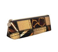 AMINNU Denim Patchwork Pencil Case, Multifunctional Pencil Case, Student Pencil Case, with Zipper Suitable for Schools and Offices, Unisex
