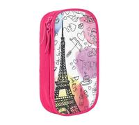 AMINNU French Paris Tour Eiffel Tower Pencil Case, Multifunctional Pencil Case, Student Pencil Case, with Zipper Suitable for Schools and Offices, Unisex.