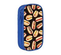 AMINNU Fun Food Hot Dogs Pencil Case, Multifunctional Pencil Case, Student Pencil Case, with Zipper Suitable for Schools and Offices, Unisex.
