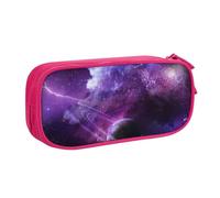 AMINNU Galaxy Starry Space Purple Starry Pencil Case, Multifunctional Pencil Case, Student Pencil Case, with Zipper Suitable for Schools and Offices, Unisex.